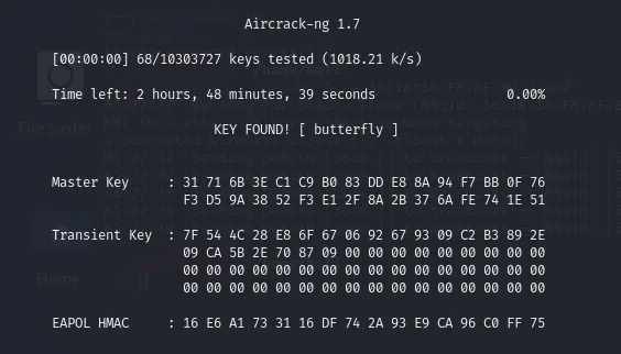 Aircrack-ng success