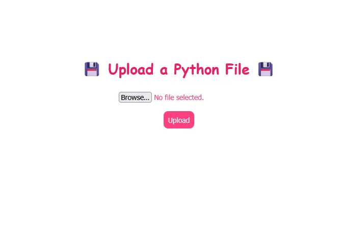 Python Upload Interface